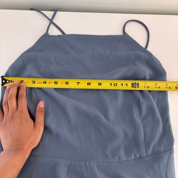 Lulus Mythical Kind of Love Slate Blue Maxi Dress Sz XL Bridesmaid Romantic NWT - Picture 13 of 14